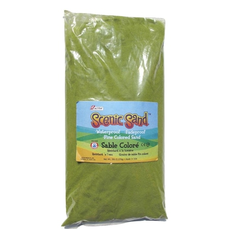 Scenic Sand 5 lbs Activa Bag of Light Green Colored Sand SC81452
